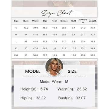 HOTOUCH Womens Button Up Office Dress Shirt Loose Drop Shoulder Blouse with Pockets White, Small, Long Sleeve