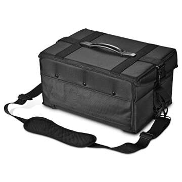 BYOOTIQUE Black Soft Sided Professional Makeup Cosmetic Bag Large Storage Artist Box Travel Train Ca...