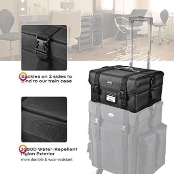 BYOOTIQUE Professional Makeup Bag - Large Cosmetic Storage Case