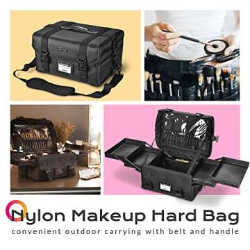 BYOOTIQUE Professional Makeup Bag - Large Cosmetic Storage Case