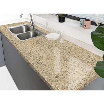 GloryTik Brown Marble Contact Paper for Kitchen & Bath