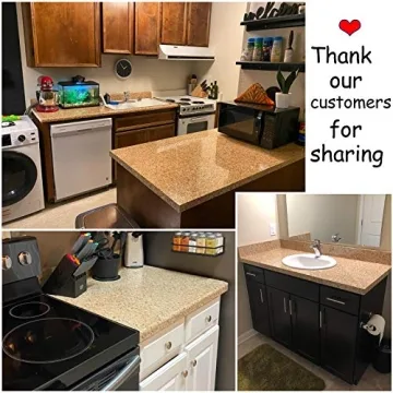 GloryTik Brown Marble Contact Paper for Kitchen & Bath