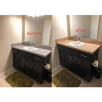 GloryTik Brown Marble Contact Paper for Kitchen & Bath