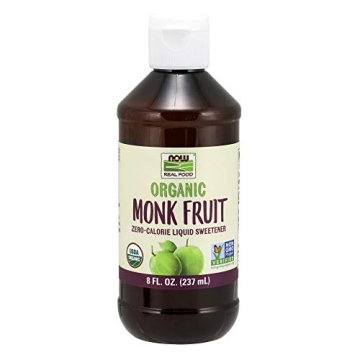NOW Organic Monk Fruit Liquid Sweetener for Healthier Living
