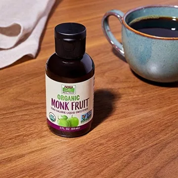 NOW Organic Monk Fruit Liquid Sweetener for Healthier Living