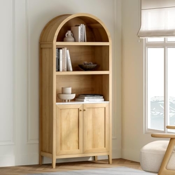 EYYTHUNG 71" Tall Arched Cabinet Modern Farmhouse Storage