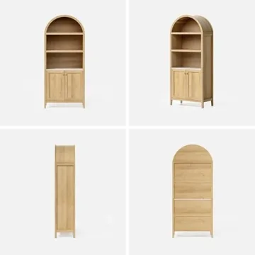 EYYTHUNG 71" Tall Arched Cabinet Modern Farmhouse Storage