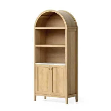 EYYTHUNG 71" Tall Arched Cabinet Modern Farmhouse Storage