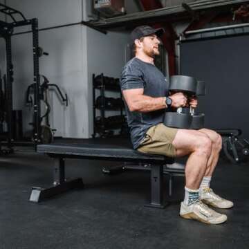 Titan Fitness Elite Flat Bench for Home Gym Strength Training