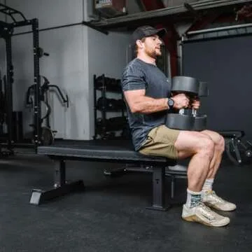 Titan Fitness Elite Flat Bench for Home Gym Strength Training