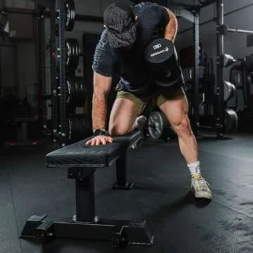 Titan Fitness Elite Flat Bench for Home Gym Strength Training