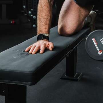 Titan Fitness Elite Flat Bench for Home Gym Strength Training