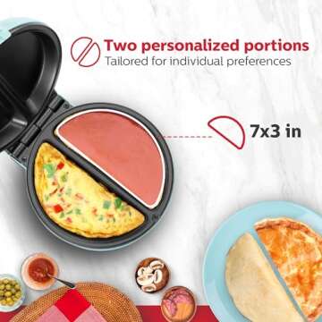 Holstein Omelet Maker Mint Stainless Steel Two Portions