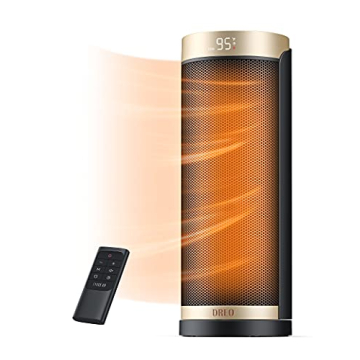 Dreo Space Heater - 1500W PTC Ceramic Heater with Remote, 70° Oscillation, 1-12H Timer