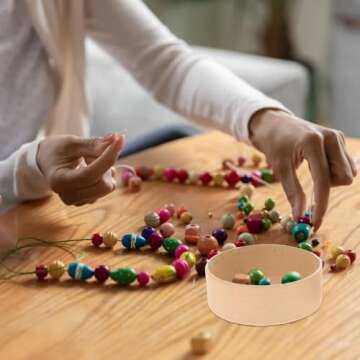 VILLCASE Round Paper Mache Boxes, 5 Sizes Kraft Paper Storage Containers, Cardboard Craft Empty Boxes with Lids for Candy Chocolate Biscuits Festival Packaging