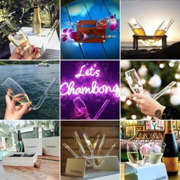 Chambong Classic Champagne Flutes for Weddings and Parties