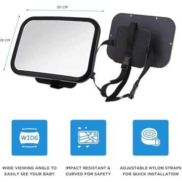 Dorart Baby View Mirror - Safe 360-Degree Car Reflection