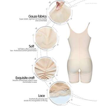 NonEcho Women Full Tummy Control Shapewear - Plus Size