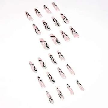 Vaveah Glossy Press on Nails Extra Long - 24 Pcs