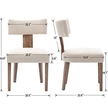 BESTANO Modern Dining Chairs Set of 4 - Stylish Comfort
