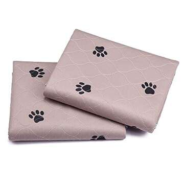 SincoPet Washable Dog Pee Pads with Puppy Grooming Gloves,Puppy Pads,Reusable Pet Training Pads,Large Dog Pee Pad,Waterproof Pet Pads for Dog Bed Mat,Super Absorbing Whelping Pads 36x72 In(Pack of 2)