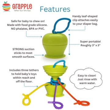 Grapple Suction Toy Holder for Babies | Compact & Easy to Use