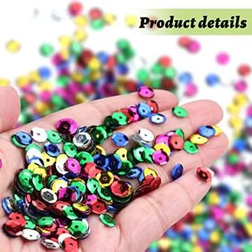 Fireboomoon 10,000pcs Bulk Craft Cup Sequins Mixed Colors and Sizes, Sequins and Spangles Craft Supplies Sequins for Crafts,Sequins,Cup Sequins,Craft Cups,Mixed Sequins,spangles and Sequins