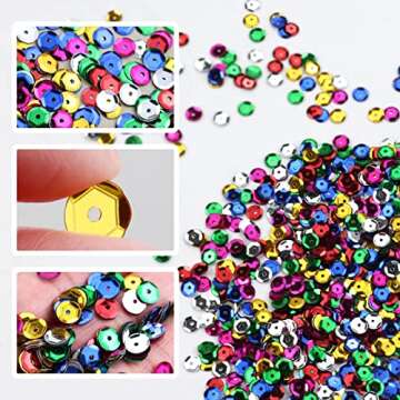 Fireboomoon 10,000pcs Bulk Craft Cup Sequins Mixed Colors and Sizes, Sequins and Spangles Craft Supplies Sequins for Crafts,Sequins,Cup Sequins,Craft Cups,Mixed Sequins,spangles and Sequins