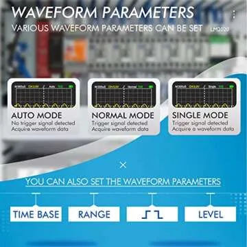 2 in 1 Handheld Oscilloscope Multimeter Professional Oscilloscope Multimeter with 2.5 Msps High Sampling Automatic Waveform Capture Function DC AC Voltagem Current Test