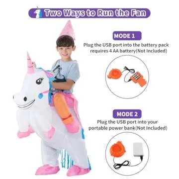 TOLOCO Inflatable Unicorn Costume for Kids: Perfect for Halloween