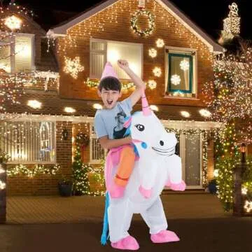TOLOCO Inflatable Unicorn Costume for Kids: Perfect for Halloween