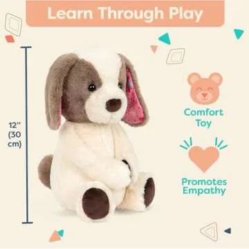 B. toys- B. softies-12" Plush Dog - Huggable Dog Stuffed Animal Toy – Soft & Cuddly Plush Puppy – Washable – Babies, Toddlers, Kids- Happy Hues- Cupcake Pup- 0 Months +