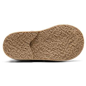 DADAWEN Toddler Baby Boys Girls Hiking Boots Waterproof Leather Non Slip Lace Up Outdoor Work Ankle Winter Snow Boots(Toddler/Little Kid) Brown US Size 9 M Toddler