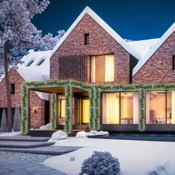 Christmas Garland with Lights - 9FT Pre-Lit Flocked Garland with 30 LED Bulbs, Red Berries, Pine Con...