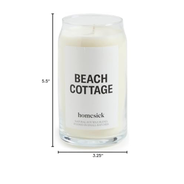 Homesick Beach Cottage Candle - 60-80 Hours of Relaxing Aroma