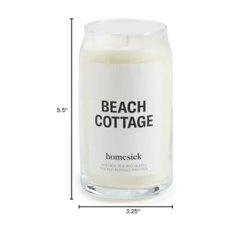 Homesick Beach Cottage Candle - 60-80 Hours of Relaxing Aroma