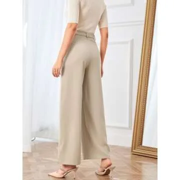 Stylish SweatyRocks Women's Wide Leg Casual Pants