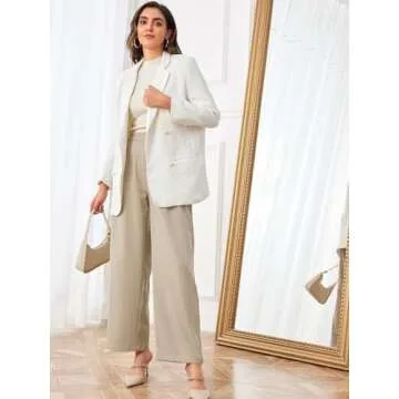 Stylish SweatyRocks Women's Wide Leg Casual Pants