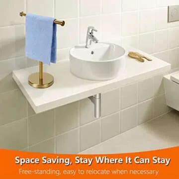 Kalitro Gold Towel Rack - Premium Hand Towel Stand