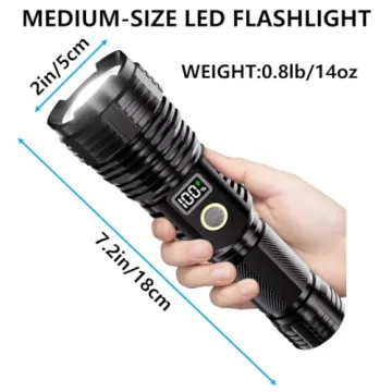 High Lumens Rechargeable Flashlight - 990000LM