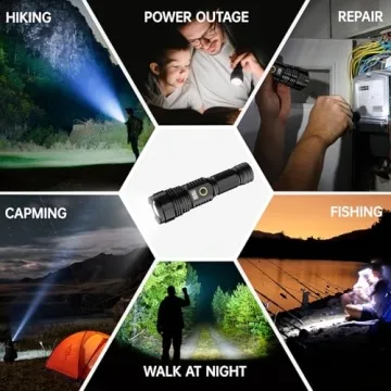 High Lumens Rechargeable Flashlight - 990000LM