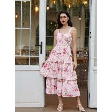 Elegant Spring Wedding Guest Floral Maxi Dress