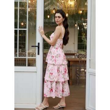 Elegant Spring Wedding Guest Floral Maxi Dress