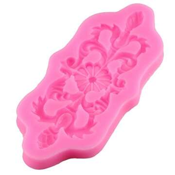 AKOAK Little Daisy Style Relief Silicone Lace Mold Cake Border Fondant Cake Mold Chocolate Mould Kit...