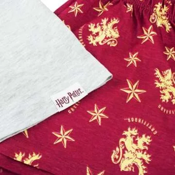 Harry Potter Womens Pajamas Hogwarts Grey X-Large