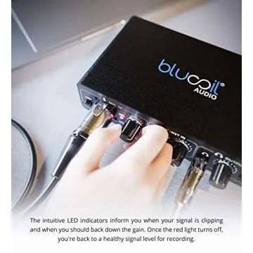 Blucoil USB Audio Interface with 48V Phantom Power and Direct Monitoring