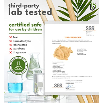 Bamboo Baby Plate with Suction for Safe Self-Feeding