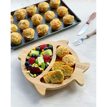 Bamboo Baby Plate with Suction for Safe Self-Feeding