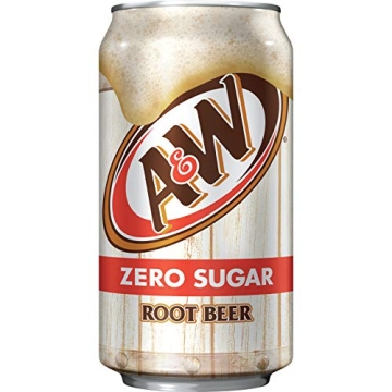 A&W Zero Sugar Root Beer Soda 12 Pack Vanilla Treat