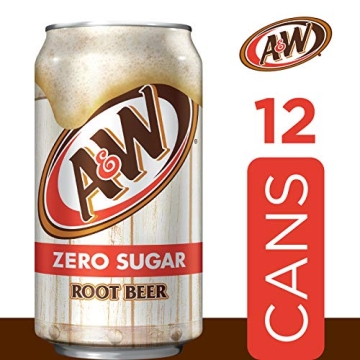 A&W Zero Sugar Root Beer Soda 12 Pack Vanilla Treat